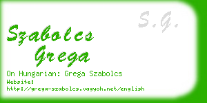 szabolcs grega business card